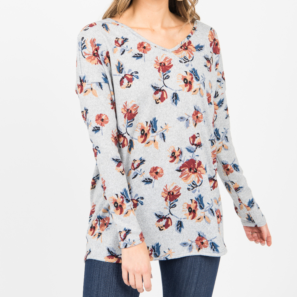 Urban Pullover V-Neck H. Grey/Blush